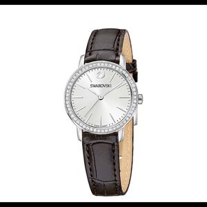Graceful lady mini watch, leather strap.